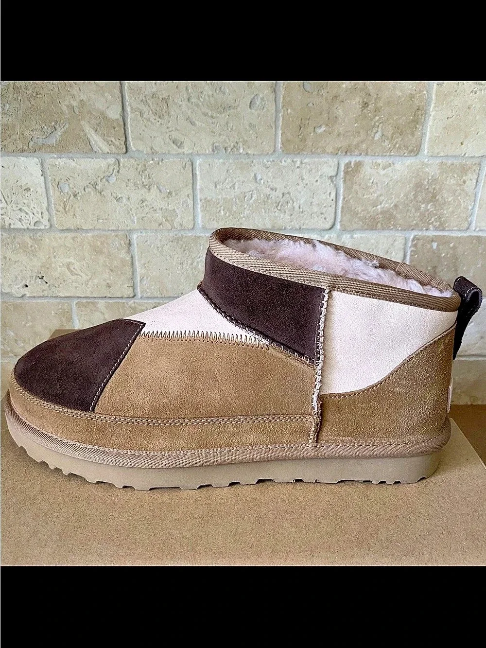 NWOT UGG Classic Ultra Mini Remagined Boot Color Block Sz US 10